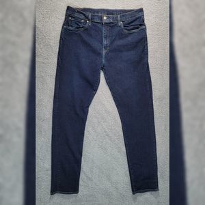 Levi's 512 Premium Big E Men's Slim Tapered Blue Denim Jeans fits as 36 x 32